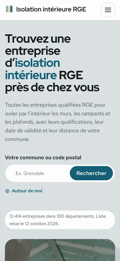 La même page sur téléphone